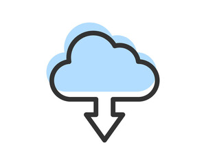 Cloud Storage And Data Transfer Vector Icon. Computing Service And Network Related Line Icons. Database And Server, Cyber Security, Digital Transformation.