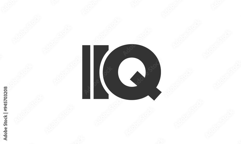 Fototapete iiq logo design template with strong and modern bold text. initial based vector logotype featuring s