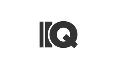 IIQ logo design template with strong and modern bold text. Initial based vector logotype featuring simple and minimal typography. Trendy company identity.