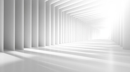Fototapeta premium Modern Abstract White Tunnel