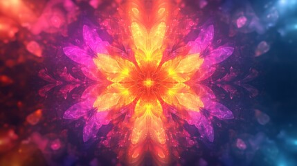 Colorful abstract fractal flower