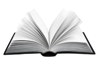 Obraz premium An open book with blank pages, ideal for writing notes, sketches, or creative ideas. Perfect for educational and artistic projects.