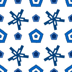 Seamless pattern in blue tone for fabric design 