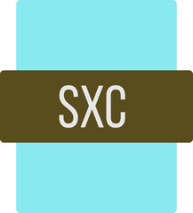 SXC ip file extension icon color fill outer flat
