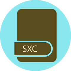 SXC File format icon circular shape