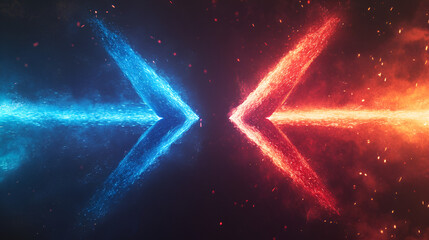 A versus logo set against a holographic background with lightning and flashes, designed for cyber sport tournament screens, Ai