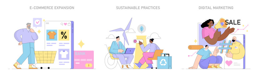 small business. Flat Vector Illustration