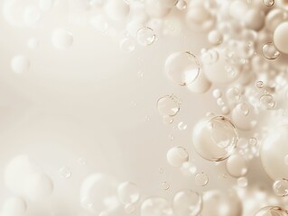 A soft, abstract background featuring bubbles in a light color palette.