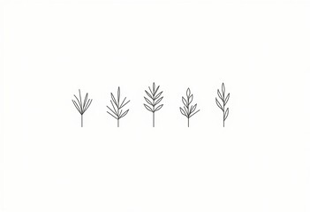 Obraz premium Abstract leaf illustration: Continuous line art vector for wall art, prints, and digital design projects.