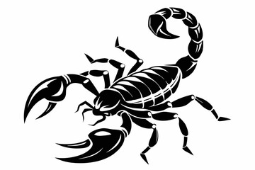 Scorpion silhouette vector art illustration