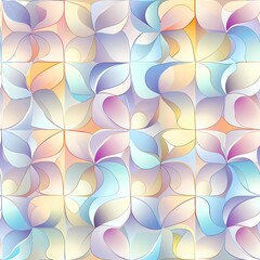 Fototapeta premium Colorful abstract pattern with soft curves and gradients in pastel shades.