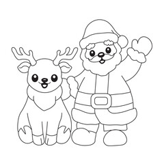 Christmas easy drawing vector on a white background. Christmas icon vector design.