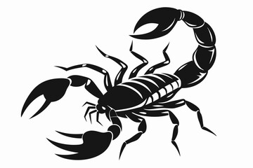 Scorpion silhouette vector art illustration