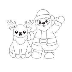 Christmas easy drawing vector on a white background. Christmas icon vector design.