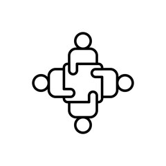 Discussion outline icons, minimalist vector illustration ,simple transparent graphic element .Isolated on white background