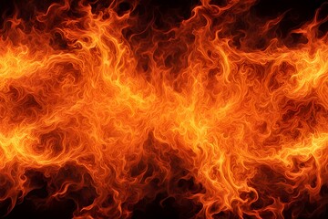 Fototapeta premium A background of flames forming an abstract wave like pattern with vibrant colors and dynamic shape, AI Generated