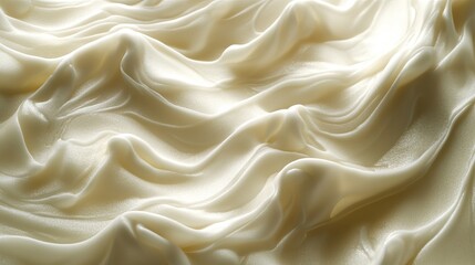 Obraz premium Creamy cascades resemble frothy waves, each layer as smooth as velvety yogurt. 