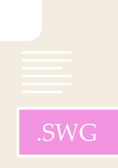SWG File format icon fill insidse with symbol