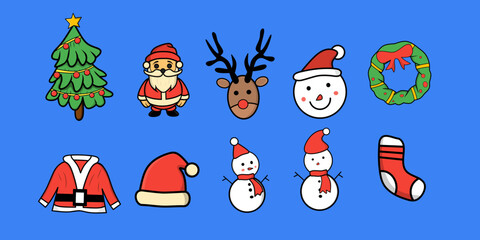 Christmas icon set 