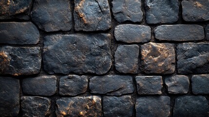 Obraz premium Brooding Stone Aesthetic - Dark, Moody Design with Rich Tones and Dramatic Highlights