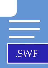 Fototapeta premium SWF File format icon fill inside