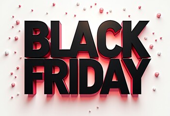 Fototapeta premium 3D Black Friday Text Effect, Gold Foil, Metallic, Discount Sale, Cyber Monday, Holiday Shopping, Promotional Graphic, Digital Art