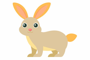 cute rabbit  vector illustration  white background 