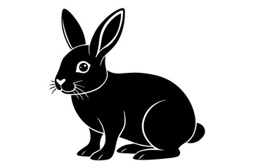 cute rabbit  vector illustration  white background 