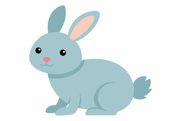 cute rabbit  vector illustration  white background 