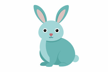cute rabbit  vector illustration  white background 
