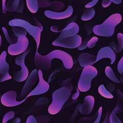 Vibrant abstract pattern with smooth, flowing shapes in purple hues.