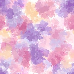 A vibrant abstract floral pattern in soft pastel hues.