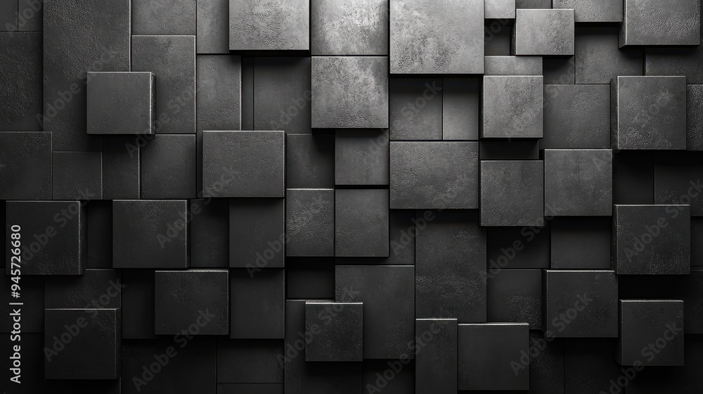 Poster ethereal geometry: dark moody design with rich tones and sharp edges