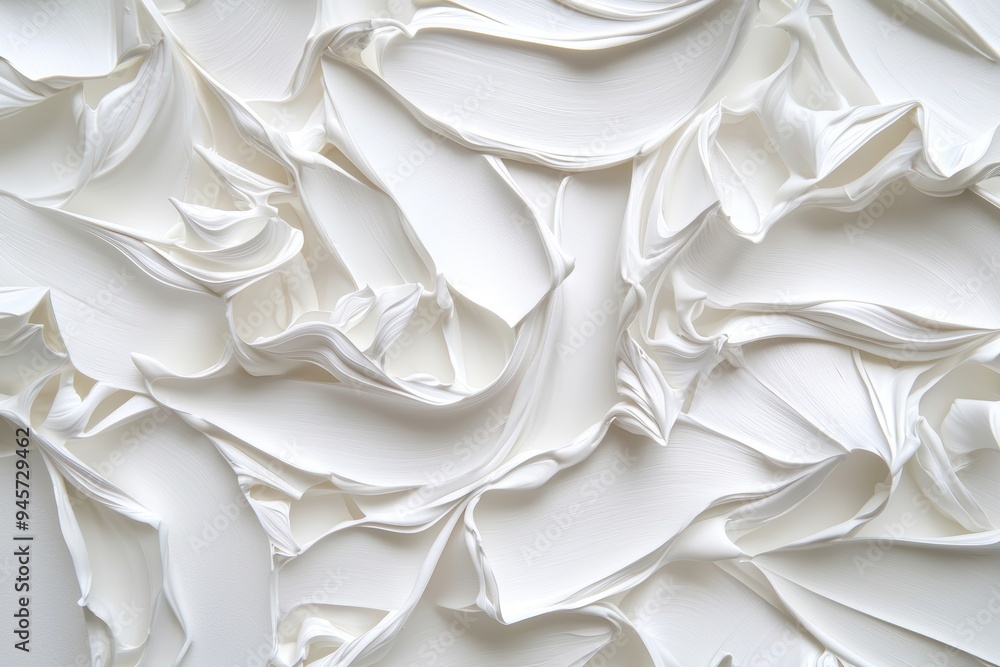 Poster abstract minimalist image featuring visual texture of waves in white art composition