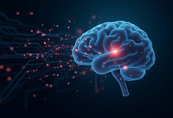 Fototapeta premium Quantum Synapses: The Neural Circuitry of Cyber Minds