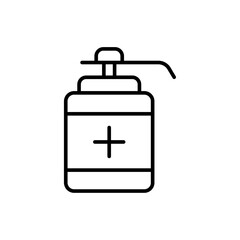 Sanitizer outline icons, minimalist vector illustration ,simple transparent graphic element .Isolated on white background