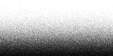 Noise dot grain background with gradient grunge texture, vector halftone fade effect. Abstract grain noise of black irregular dots or grainy monochrome dust sand particles on white background © Vector Tradition