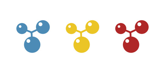 molecule icon on a white background, vector illustration