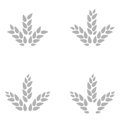 wheat icon on a white background, vector illustration