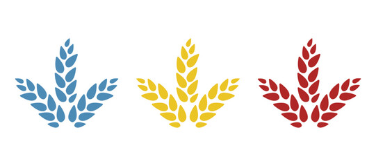 wheat icon on a white background, vector illustration