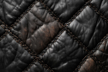 Naklejka premium Black Quilted Background