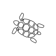 turtle icon on a white background, vector illustration