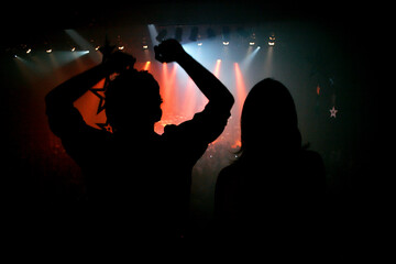 People havig fun at the music concert