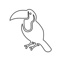toucan icon on a white background, vector illustration