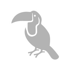 toucan icon on a white background, vector illustration