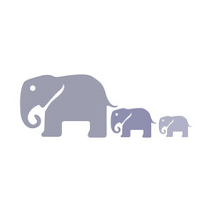 elephants icon on a white background, vector illustration
