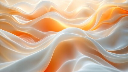 Obraz premium Abstract Flowing Fabric in Warm Hues