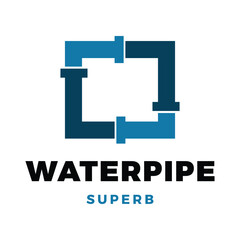 Initial Letter O Water Pipe Service Icon Logo Design Template