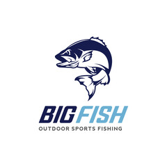 Fish logo design. Fishing logo Illustration design vector