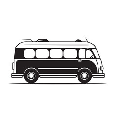 Vintage Van Stock image vector isolated on white background